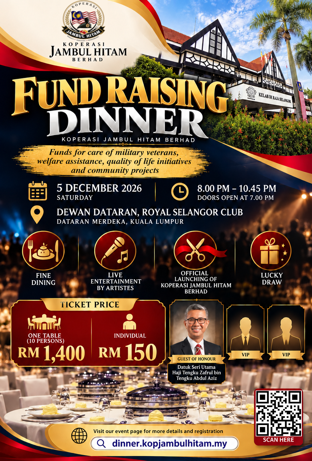 Koperasi Jambul Hitam Berhad Fundraising Dinner poster