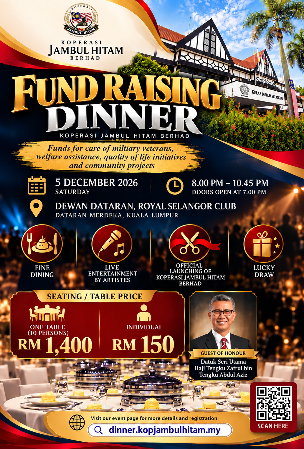 Koperasi Jambul Hitam Berhad Fundraising Dinner poster