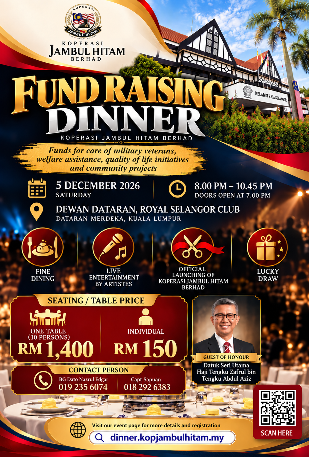 Koperasi Jambul Hitam Berhad Fundraising Dinner poster